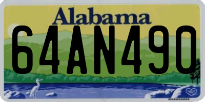 AL license plate 64AN490