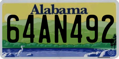 AL license plate 64AN492