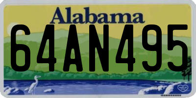 AL license plate 64AN495
