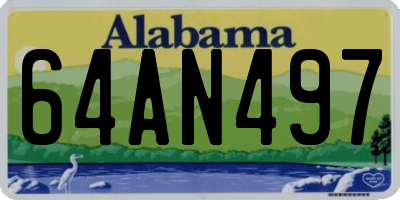 AL license plate 64AN497