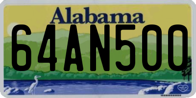 AL license plate 64AN500