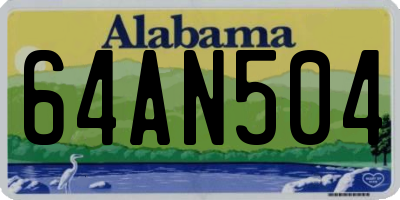 AL license plate 64AN504