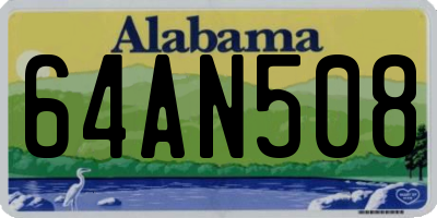 AL license plate 64AN508