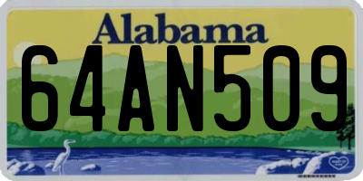 AL license plate 64AN509