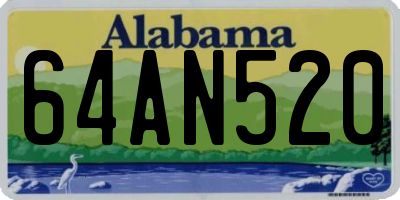 AL license plate 64AN520