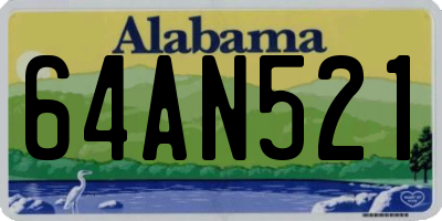 AL license plate 64AN521