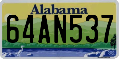 AL license plate 64AN537