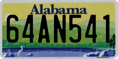 AL license plate 64AN541