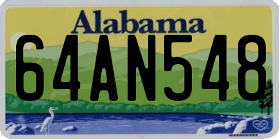 AL license plate 64AN548