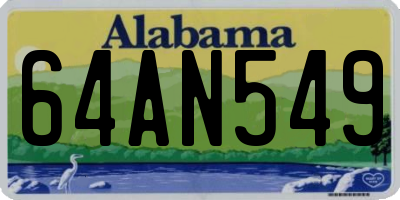 AL license plate 64AN549