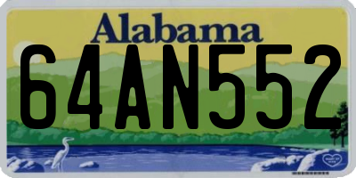AL license plate 64AN552
