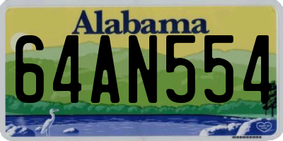 AL license plate 64AN554