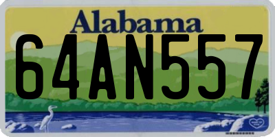 AL license plate 64AN557