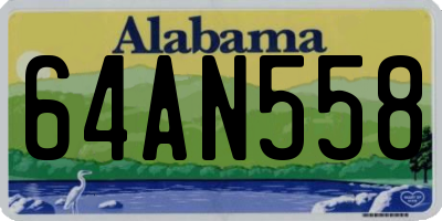 AL license plate 64AN558