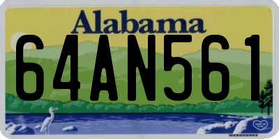 AL license plate 64AN561