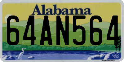 AL license plate 64AN564