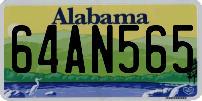 AL license plate 64AN565