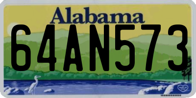 AL license plate 64AN573