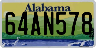AL license plate 64AN578