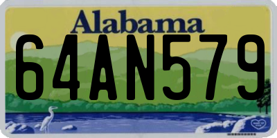 AL license plate 64AN579