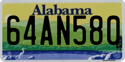 AL license plate 64AN580