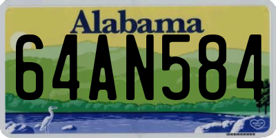 AL license plate 64AN584