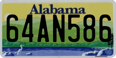 AL license plate 64AN586
