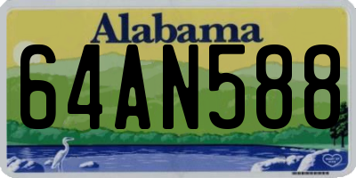 AL license plate 64AN588