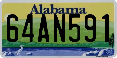 AL license plate 64AN591