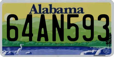 AL license plate 64AN593