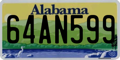 AL license plate 64AN599