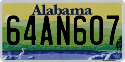 AL license plate 64AN607