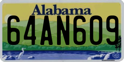 AL license plate 64AN609