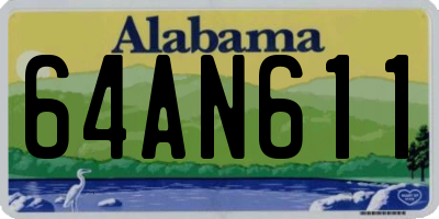 AL license plate 64AN611