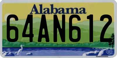 AL license plate 64AN612
