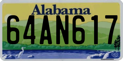 AL license plate 64AN617