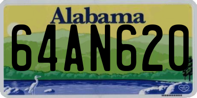 AL license plate 64AN620
