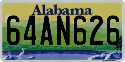 AL license plate 64AN626