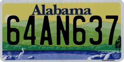 AL license plate 64AN637