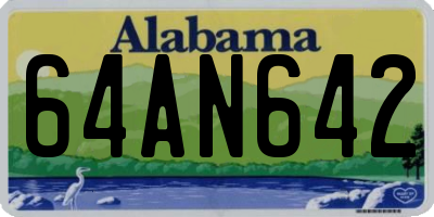 AL license plate 64AN642