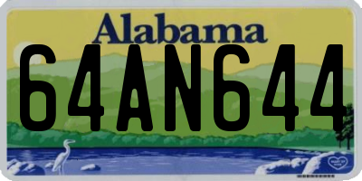 AL license plate 64AN644