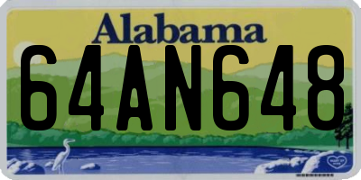 AL license plate 64AN648