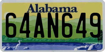 AL license plate 64AN649