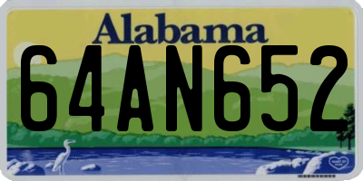 AL license plate 64AN652