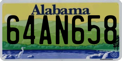AL license plate 64AN658