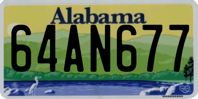 AL license plate 64AN677