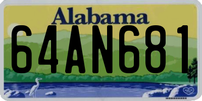 AL license plate 64AN681