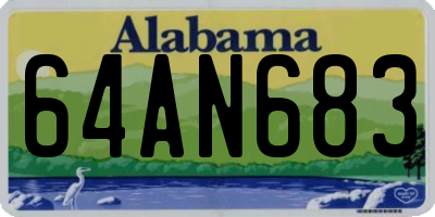 AL license plate 64AN683