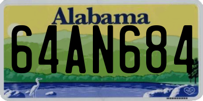 AL license plate 64AN684
