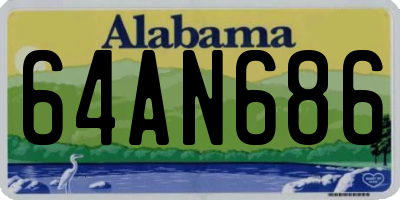 AL license plate 64AN686